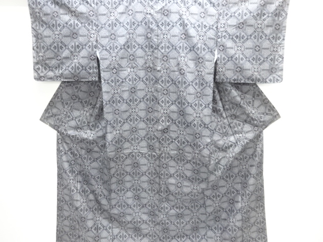 JAPANESE KIMONO / MURAYAMA TSUMUGI / ENSEMBLE / WOVEN ARABESQUE FLOWER